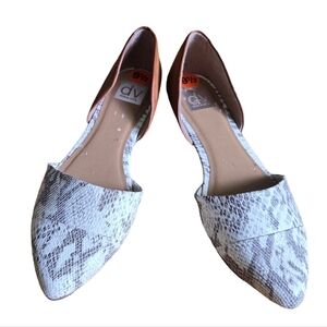 Dolce Vita Snake Brown Leather Flats Women's 9.5 NWT